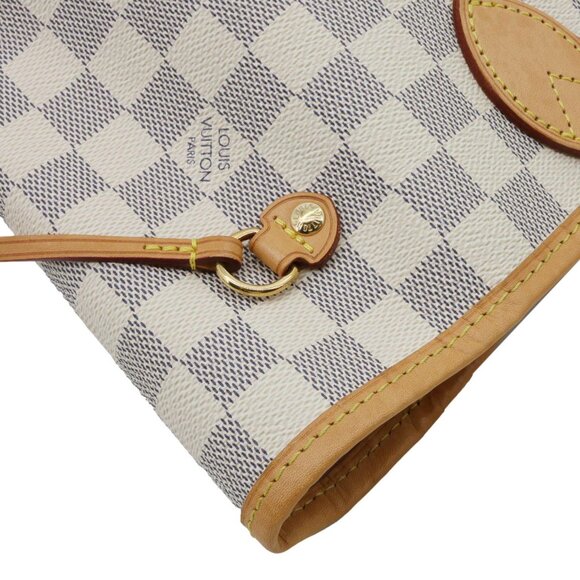 LOUIS VUITTON  Neverfull MM Damier Azur Tote Shoulder Bag Rose Ballerine - Picture 5 of 14